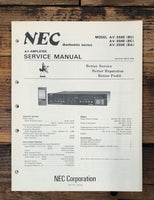 NEC AV-250 AV-250E AV Center  Service Manual *Original*