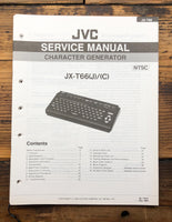 JVC JX-T66 Character Generator  Service Manual *Original*