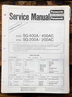 Panasonic SG-400A SG-200A Record Player / Turntable Supp. Service Manual *Orig*