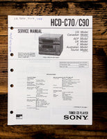 Sony HCD-C70 HCD-C90 Stereo  Service Manual *Original*