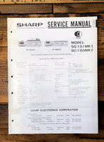 Sharp SG-181 MK2 SC-180 MK2 Stereo  Service Manual *Original*