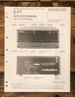 Kenwood X-F7 Cassette  Service Manual *Original*