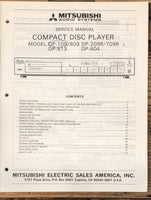 Mitsubishi DP-109 -209R -604 -613 CD Player  Service Manual *Original*