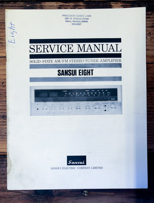 Sansui Model 8 Receiver  Service Manual *Original*