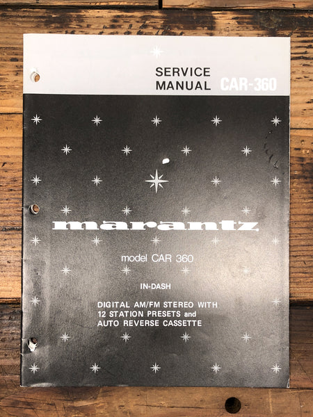 Marantz CAR-360 Car Radio  Service Manual *Original*