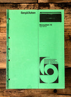 Bang & Olufsen B&O Beosystem 10   Service Manual *Original*