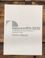 Nakamichi RX-505 Cassette  Owner / User Manual *Original*