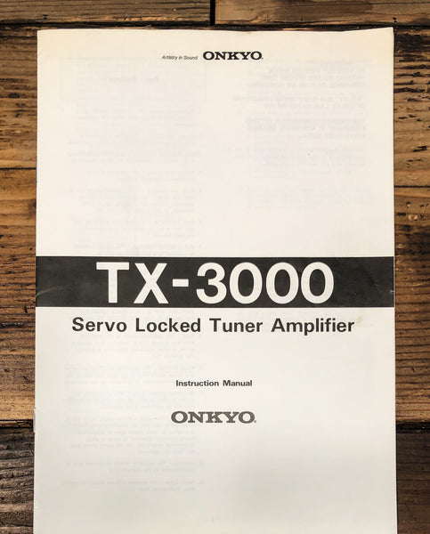 Onkyo TX-3000 Receiver Service Manual *Original*