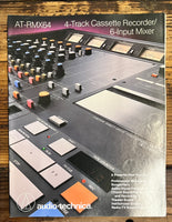 Audio Technica AT-RMX64 4 Track Recorder / Mixer 11pg Dealer Brochure *Orig*