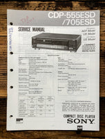 Sony CDP-555ESD CDP-705ESD CD Player  Service Manual *Original*