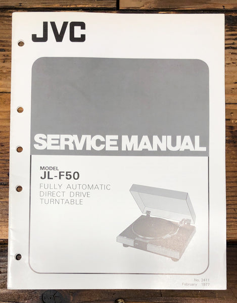 JVC JL-F50 Record Player / Turntable Service Manual *Original*