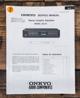 Onkyo EQ-18 Equalizer  Service Manual *Original*