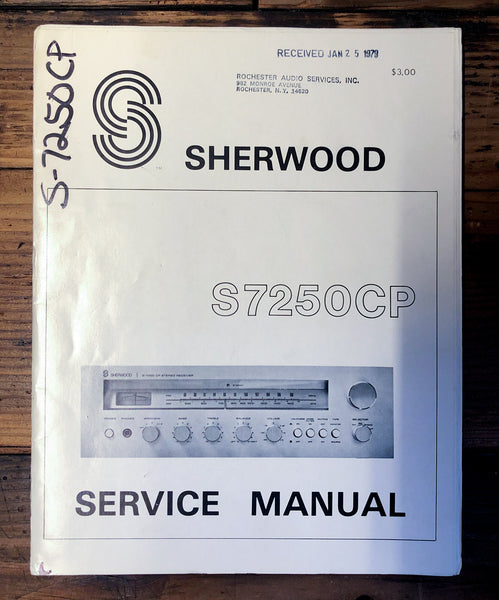 Sherwood S-7250CP S7250CP Receiver  Service Manual *Original*