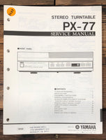 Yamaha PX-77 Record Player / Turntable  Service Manual *Original*