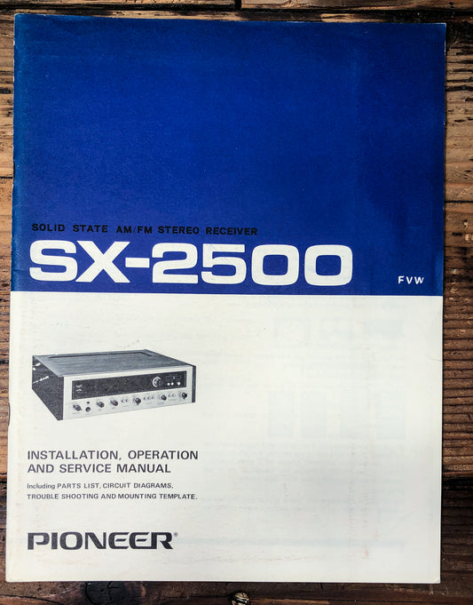 Pioneer SX-2500 Receiver Owner & Service Manual *Original*