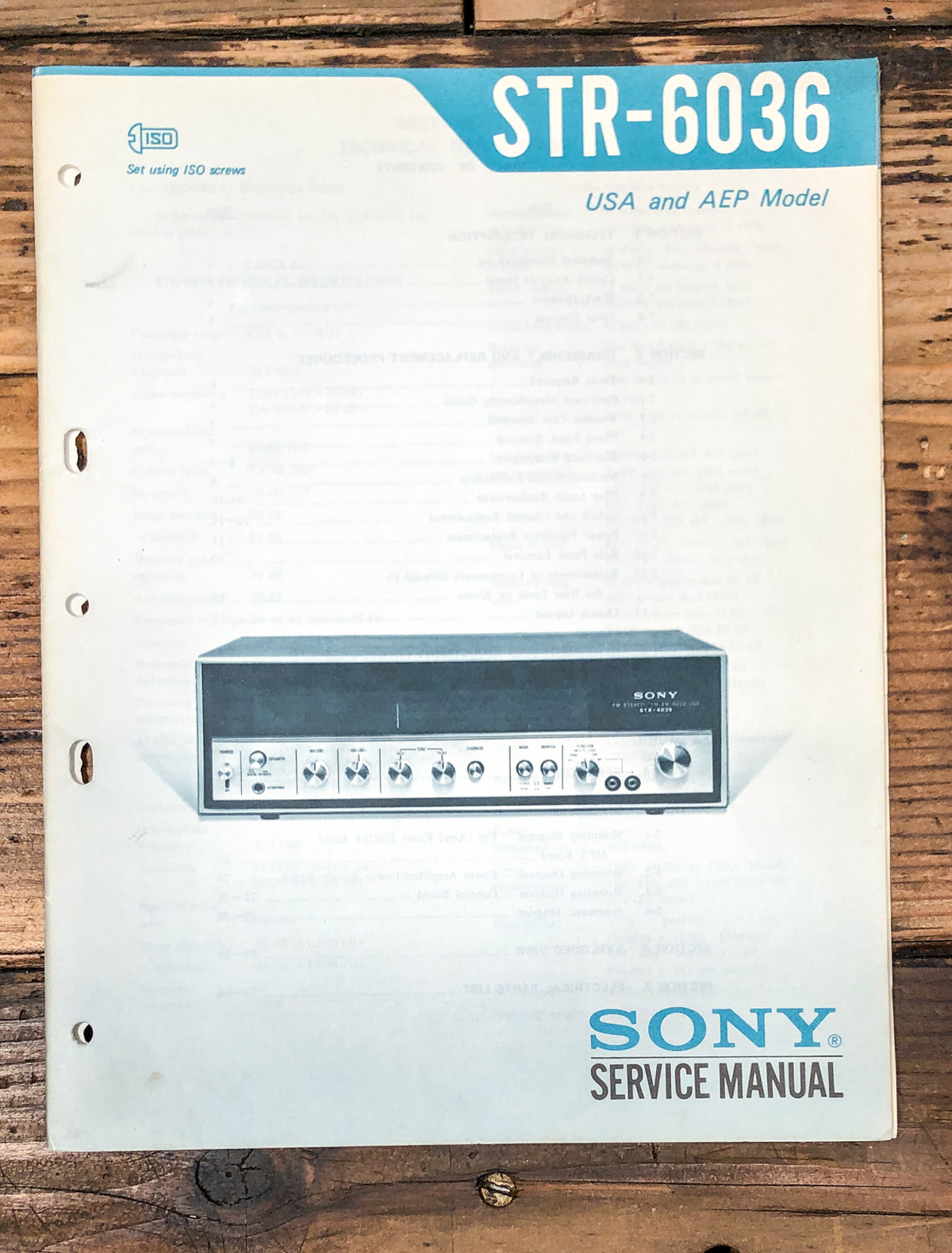 Sony STR-6036 Receiver Service Manual *Original*