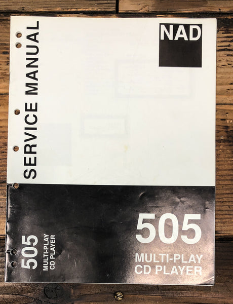 NAD Model 502 CD Player Service Manual *Original*