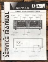 Kenwood KX-929W Cassette Service Manual *Original*