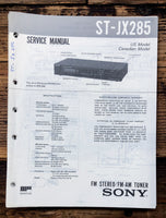 Sony ST-JX285 Tuner  Service Manual *Original*