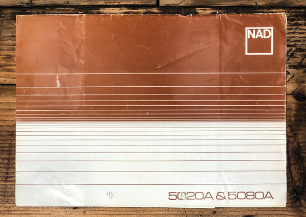 NAD Model 5020A 5080A Record Player / Turntable Service Manual *Original*