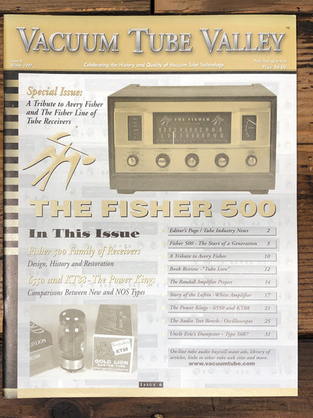 Vacuum Tube Valley Magazine Issue 6 Fisher 500 6550 KT88  *Original*