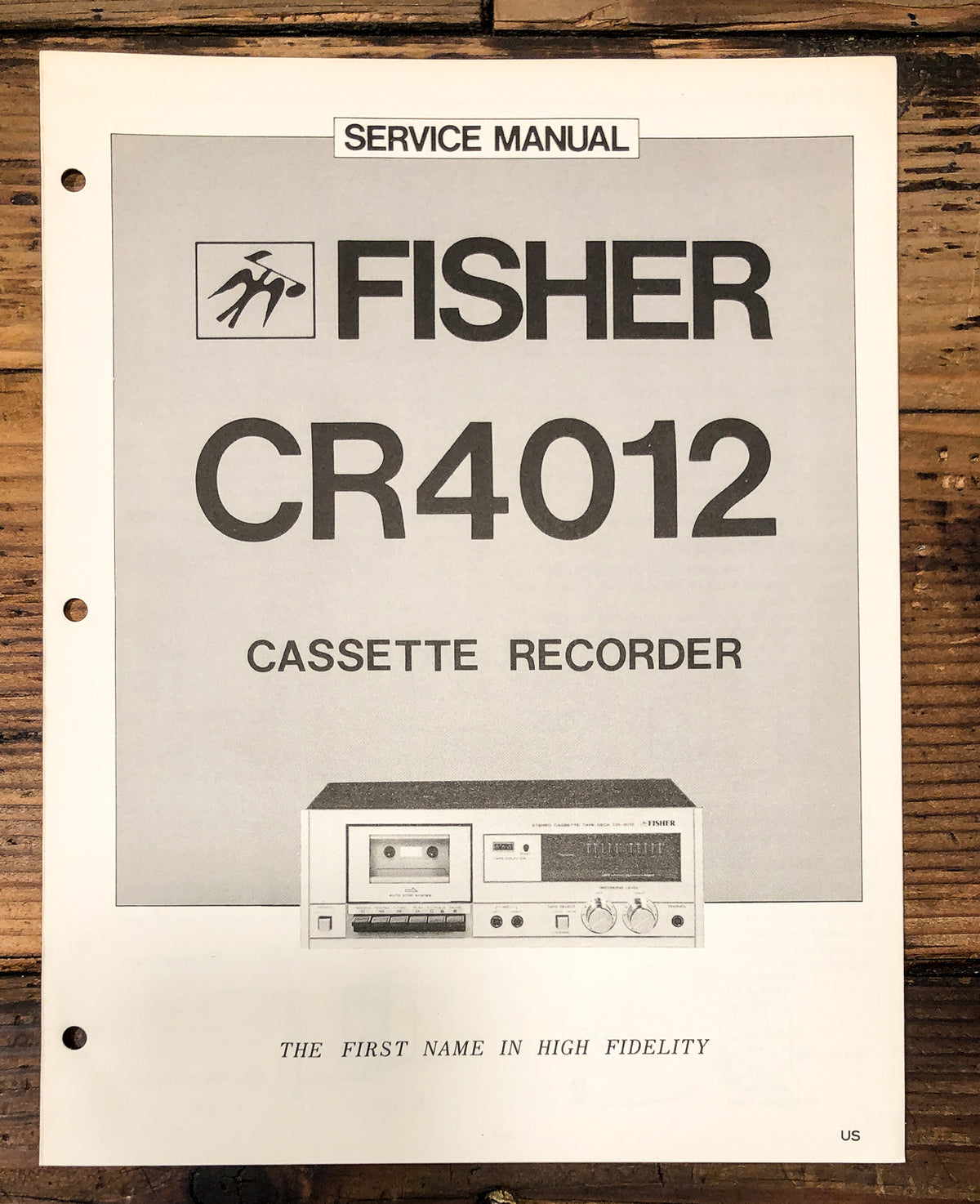 Fisher CR-4012 Cassette Service Manual *Original*