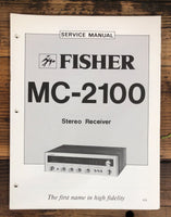 Fisher MC-2100 Stereo  Service Manual *Original*