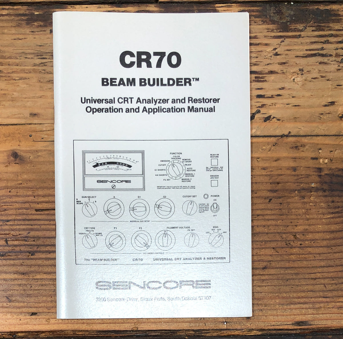 Sencore CR70 CR-70 Beam Builder Owners / User Manual *Original*