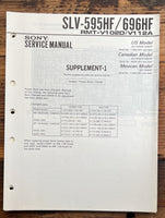 Sony SLV-595HF -696HF  Supp Service Manual *Original*