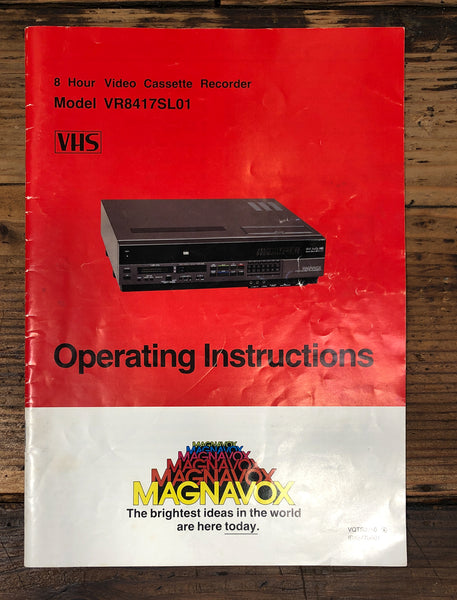 Magnavox VR8417SL01 VR8417 SL01 VCR Owners / User Manual *Original*