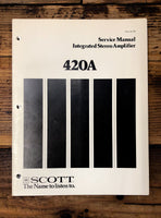 HH Scott Model 420A Amplifier  Service Manual *Original*