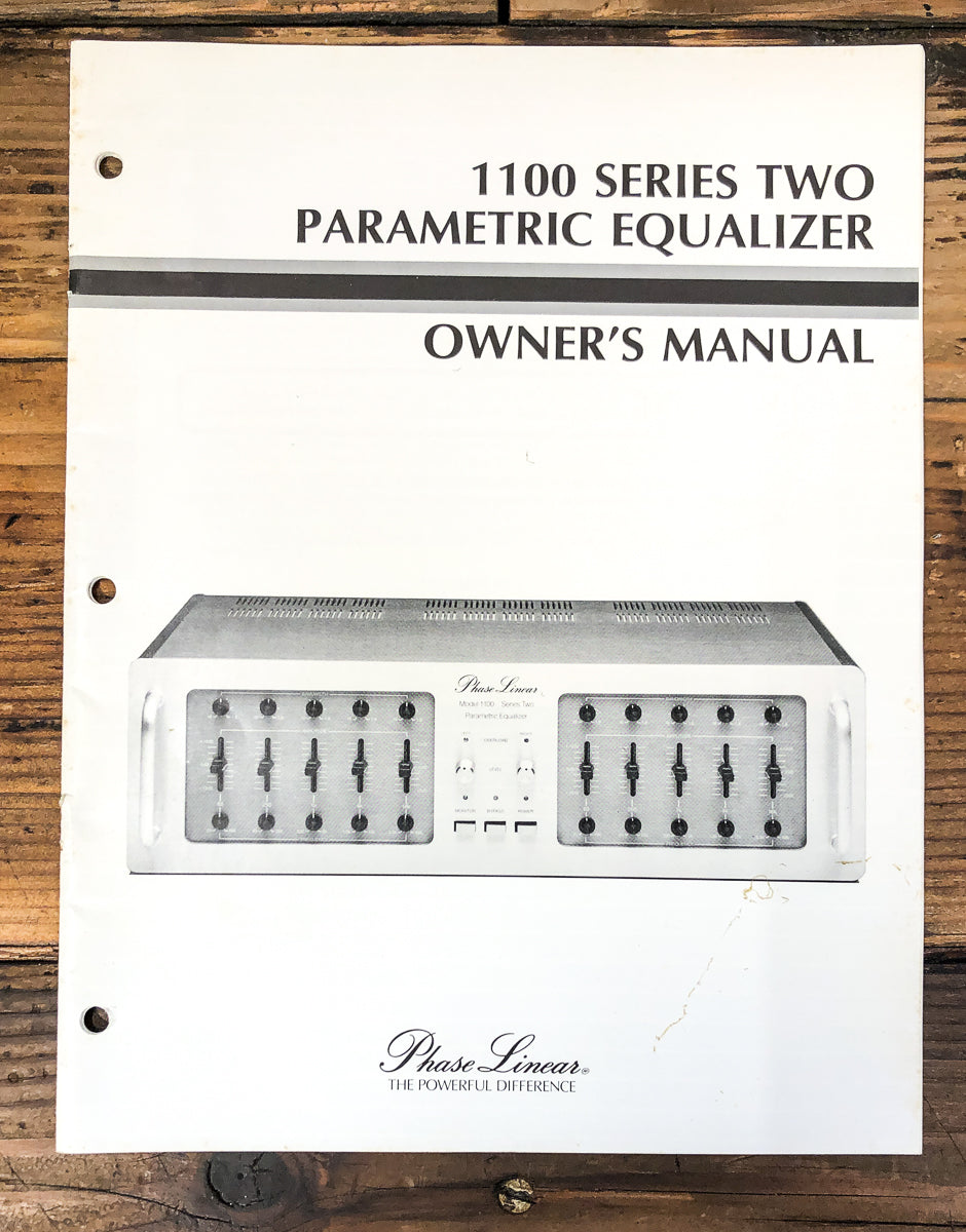 Phase Linear Model 1100 Series 2 Equalizer Owners / User Manual *Original*
