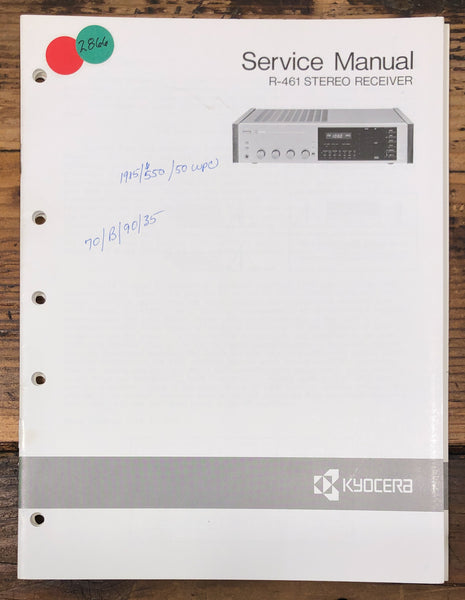 Kyocera R-461 Receiver  Service Manual *Original*