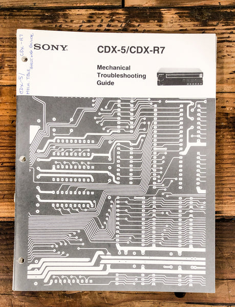 Sony CDX-5 CDX-7 CD Player Troubleshooting Service Manual *Original*