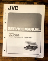 JVC JL-F30 Record Player / Turntable  Service Manual *Original*