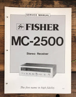 Fisher MC-2500 Stereo  Service Manual *Original*