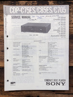 Sony CDP-C75ES -C85ES -C705 CD Player  Service Manual *Original*