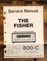 Fisher Model 800-C Receiver  Service Manual *Original*