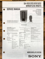 Sony SA-VE812ED -VE815ED -WMS815 SS-MS815 Speaker  Service Manual *Original*