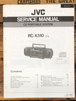 JVC RC-X310 Portable Radio  Service Manual *Original*