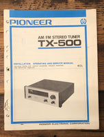 Pioneer TX-500 Tuner  Service Manual *Original*