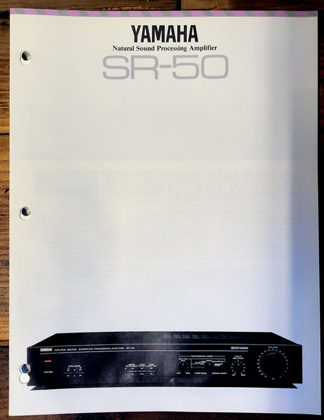 Yamaha SR-50 Processor Dealer Brochure 3pg  *Original*