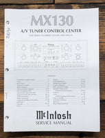 McIntosh MX130 MX-130 AV Control Center  Service Manual *Original* #2