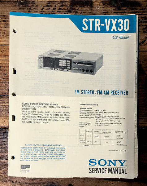 Sony STR-VX30 Receiver  Service Manual *Original*