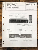 Kenwood KC-209 Preamp / Preamplifier Service Manual *Original*