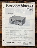 Technics RS-M07 RS-M7 Cassette  Service Manual *Original*