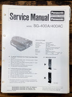 Panasonic SG-400A SG-400AC Record Player / Turntable  Service Manual *Original*