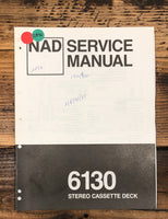 NAD Model 6130 Cassette  Service Manual *Original*