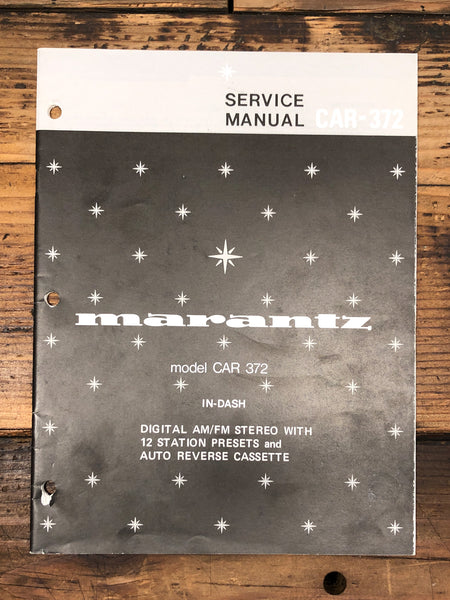 Marantz CAR-372 Car Radio  Service Manual *Original*