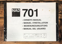 NAD Model 701 Receiver Service Manual *Original*